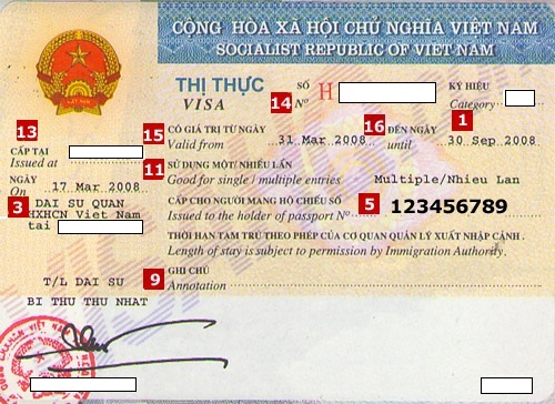 Vietnam visa stamp fee